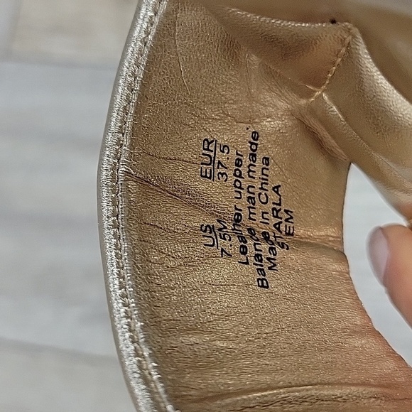 Sam Edelman Size 7 1/2 Gold Starla Quilted Mule - Picture 8 of 8